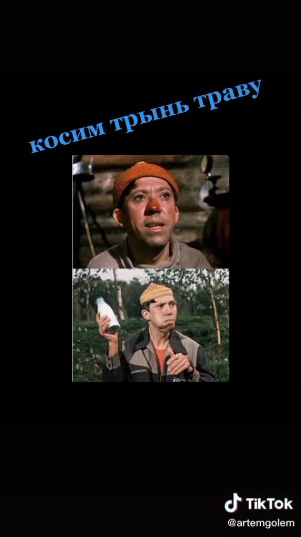 Косим трынь траву